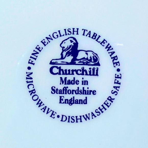 4 PC Churchill Blue Willow Plate set of (4 pieces) - Picture 3 of 3